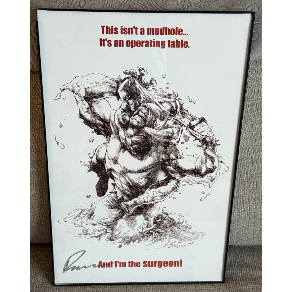 Signed BUZZ Dark Knight vs. the Mutant Leader Framed Print " This Isn't A…"